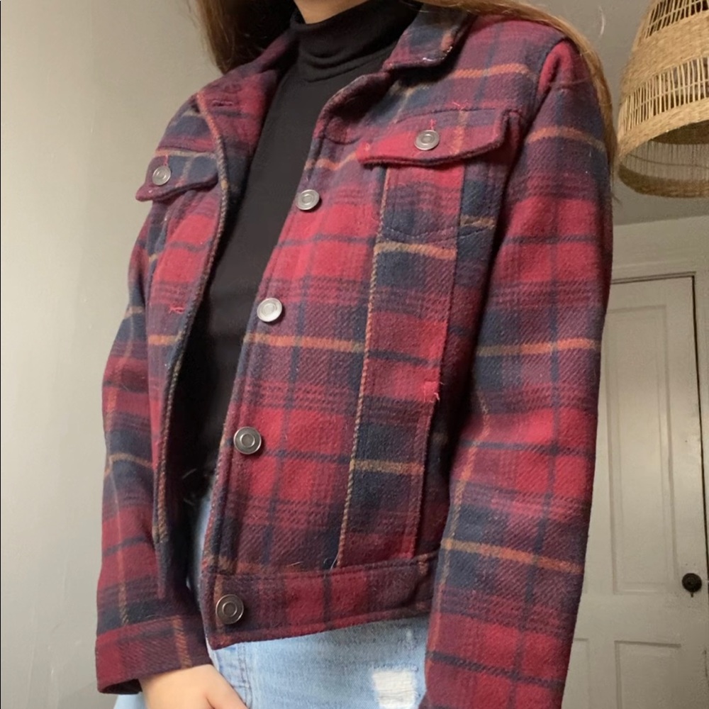 Stoosh Red Flannel Shacket/Jacket - image 1